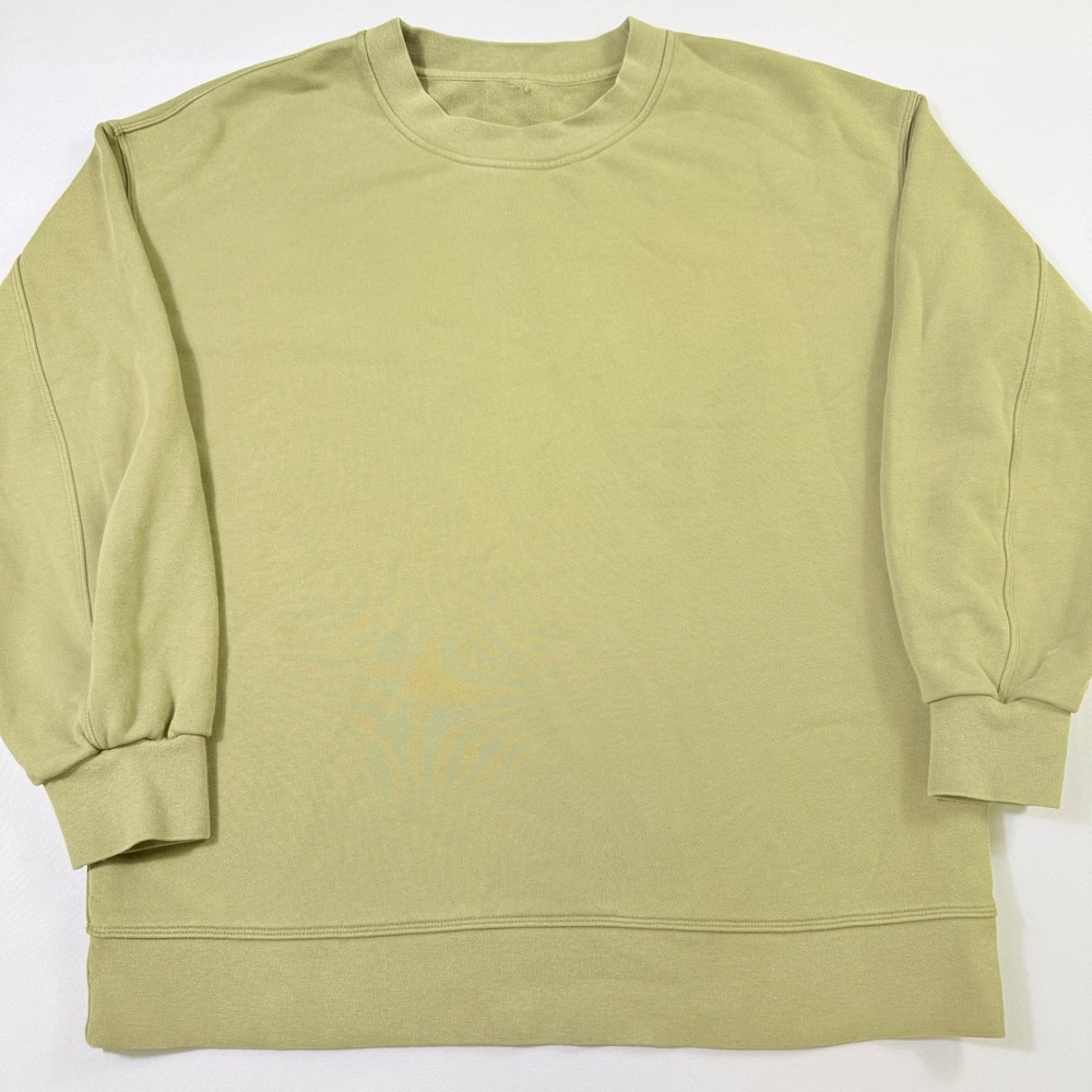 Lululemon Perfectly Oversized Crew Sweatshirt Womens 10/L Bronze Green Pullover